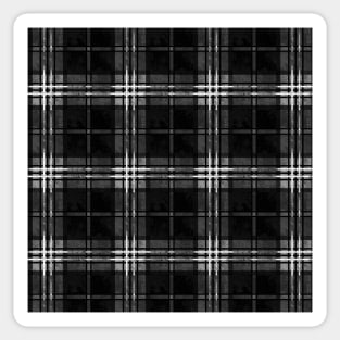 Gray Black Plaid Tartan Pattern Sticker